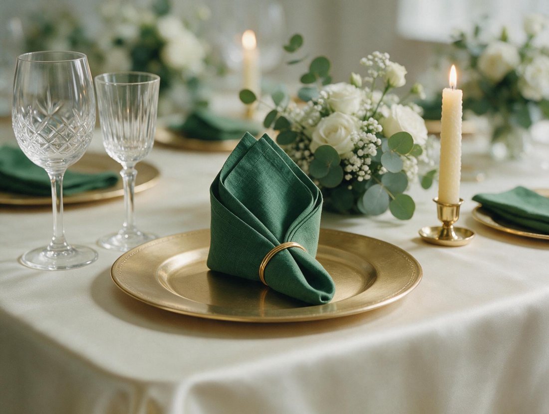 Table setting in the Harborview Ballroom
